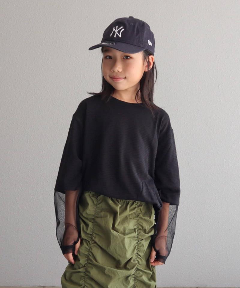 【KIDS】袖切り替えシアーカットソー