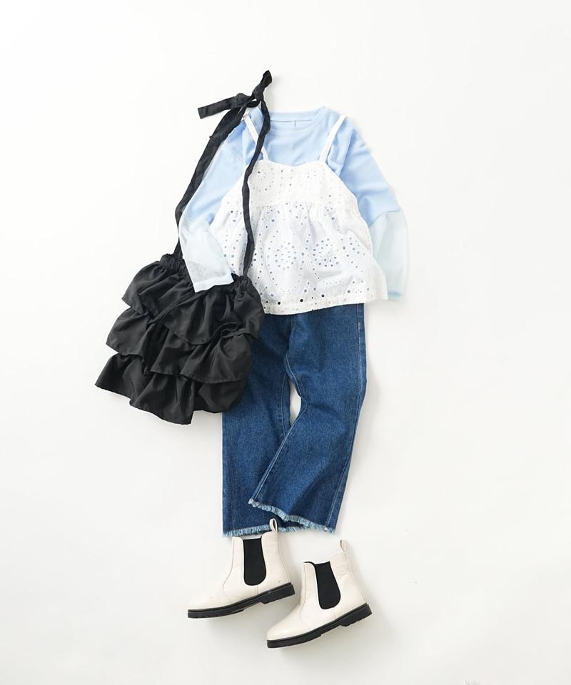 【KIDS】袖切り替えシアーカットソー