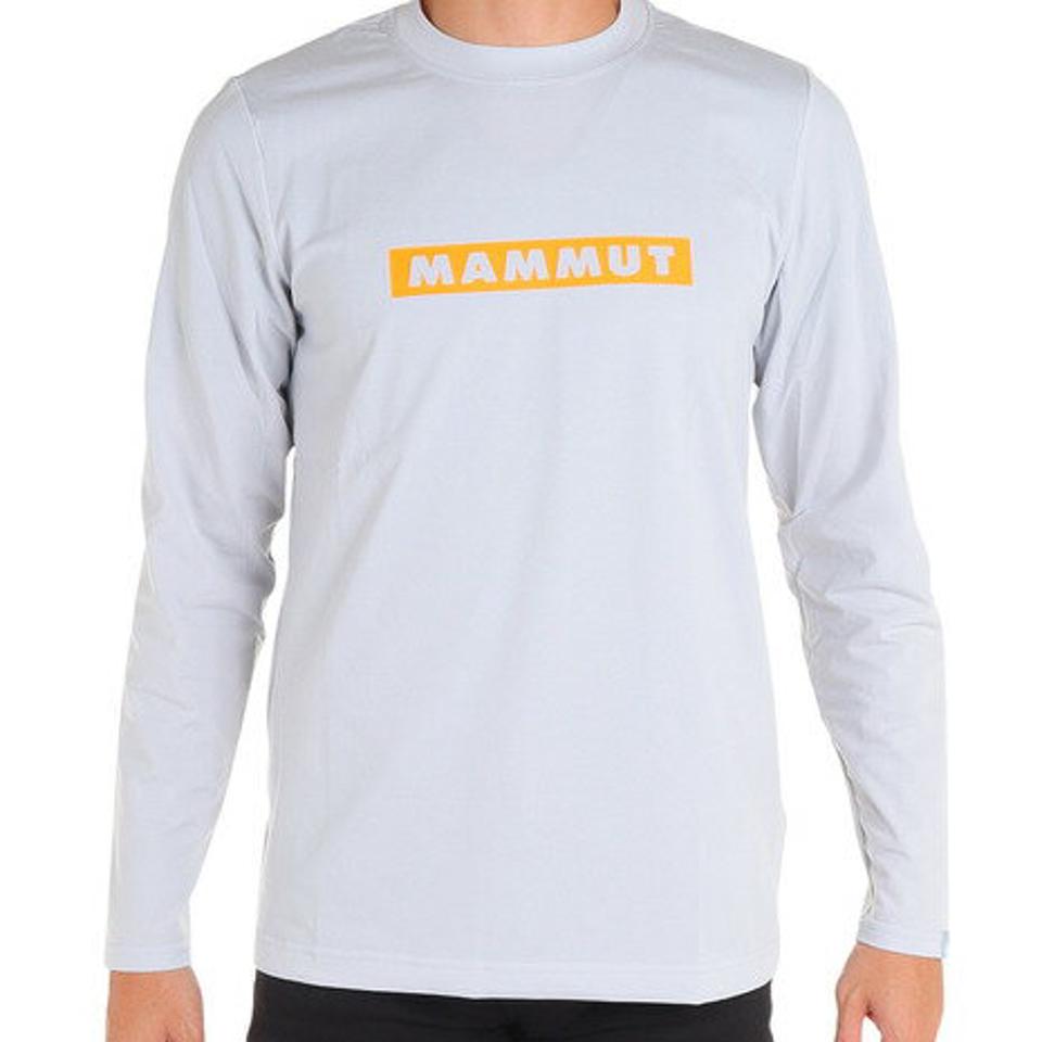 マムート（MAMMUT）（メンズ）長袖Tシャツ ロンT クイックドライ ロゴプリント Tシャツ 1016-01030-00741 ライトグレー