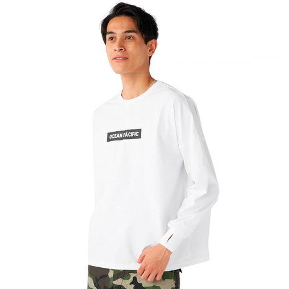 【SOY受賞記念1/30 9:59までエントリーでP4倍】オーシャンパシフィック（Ocean Pacific）（メンズ、レディース）ロゴ 長袖Tシャツ 543004 WHT