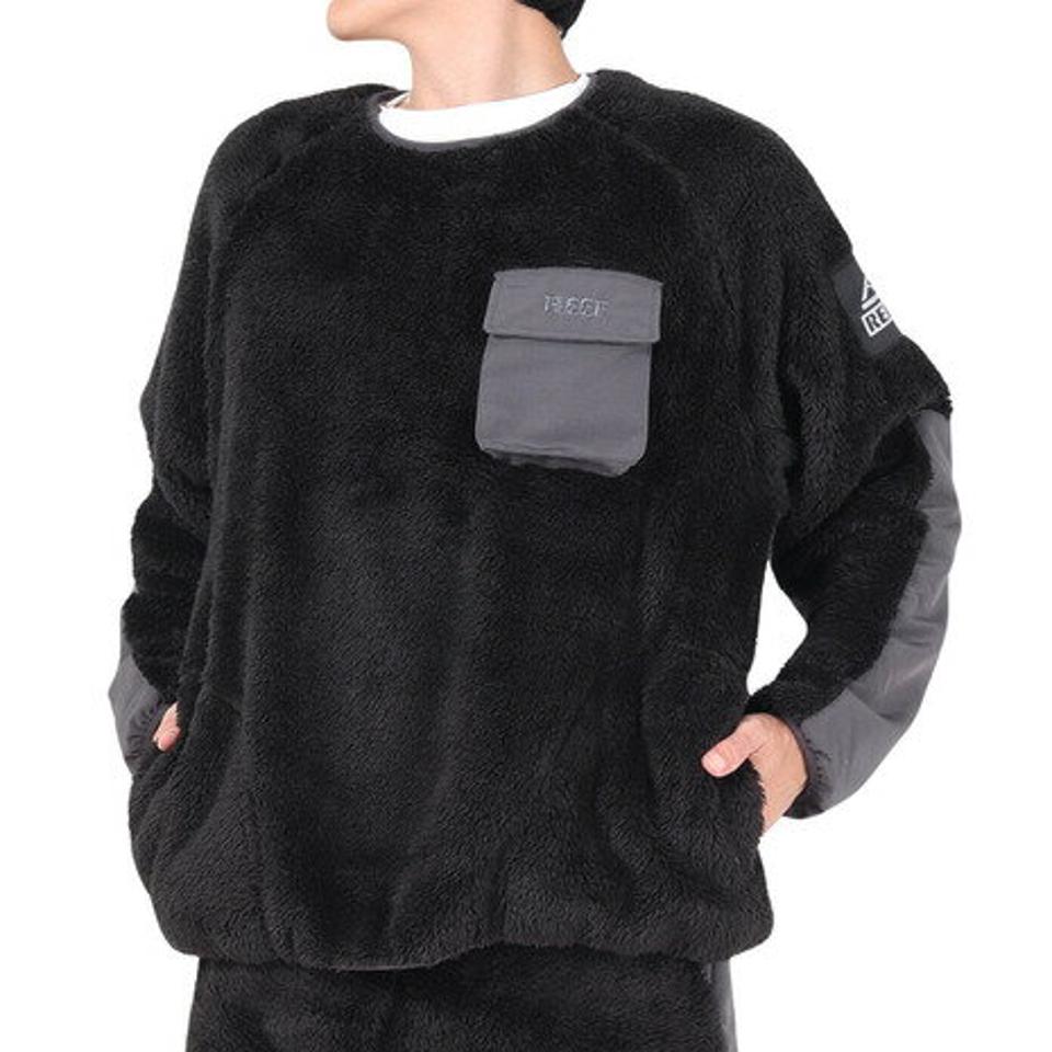 【SOY受賞記念1/30 9:59までエントリーでP4倍】リーフ（REEF）（メンズ）SHERP A FLEECE CREW プルオーバー RFSWM2303-C.GRY