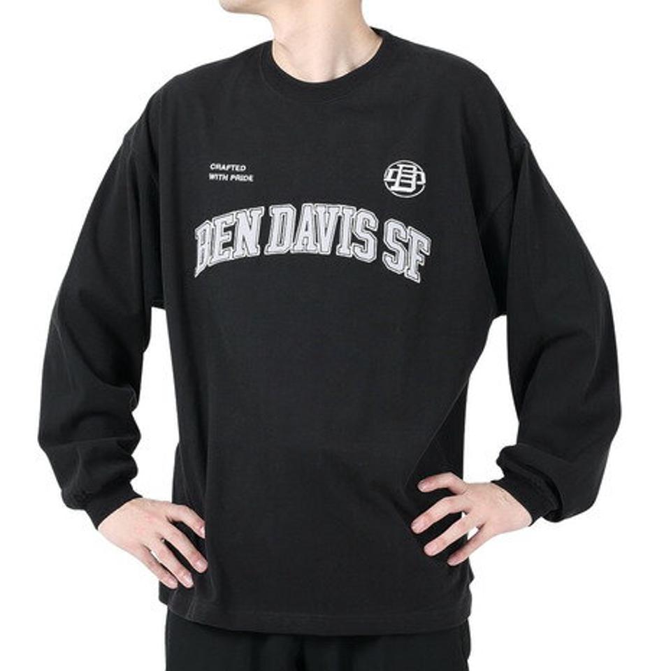 ベンデイビス（BEN DAVIS）（メンズ）カレッジ ブラッシュド 長袖Tシャツ 24380023