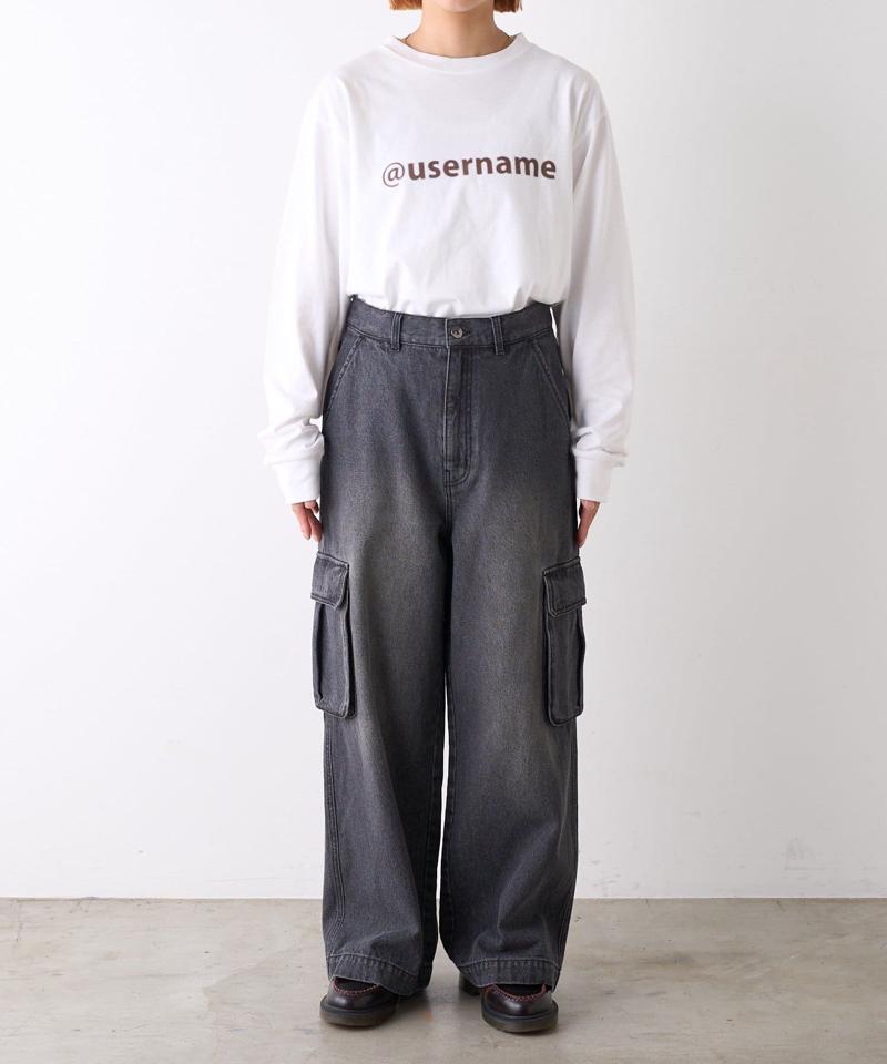 【UNISEX】ワイドデニムカーゴパンツ