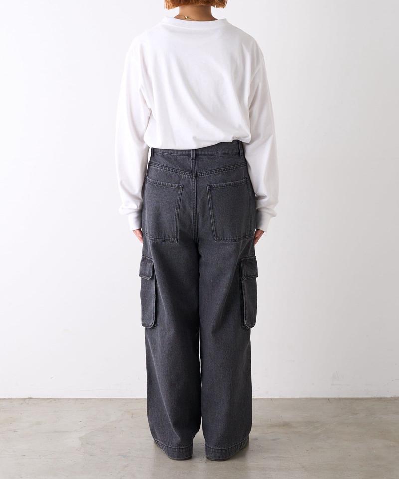 【UNISEX】ワイドデニムカーゴパンツ