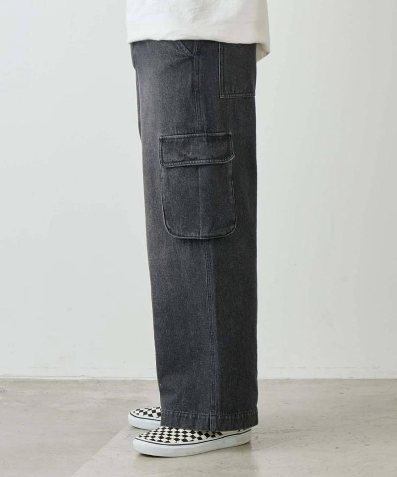 【UNISEX】ワイドデニムカーゴパンツ