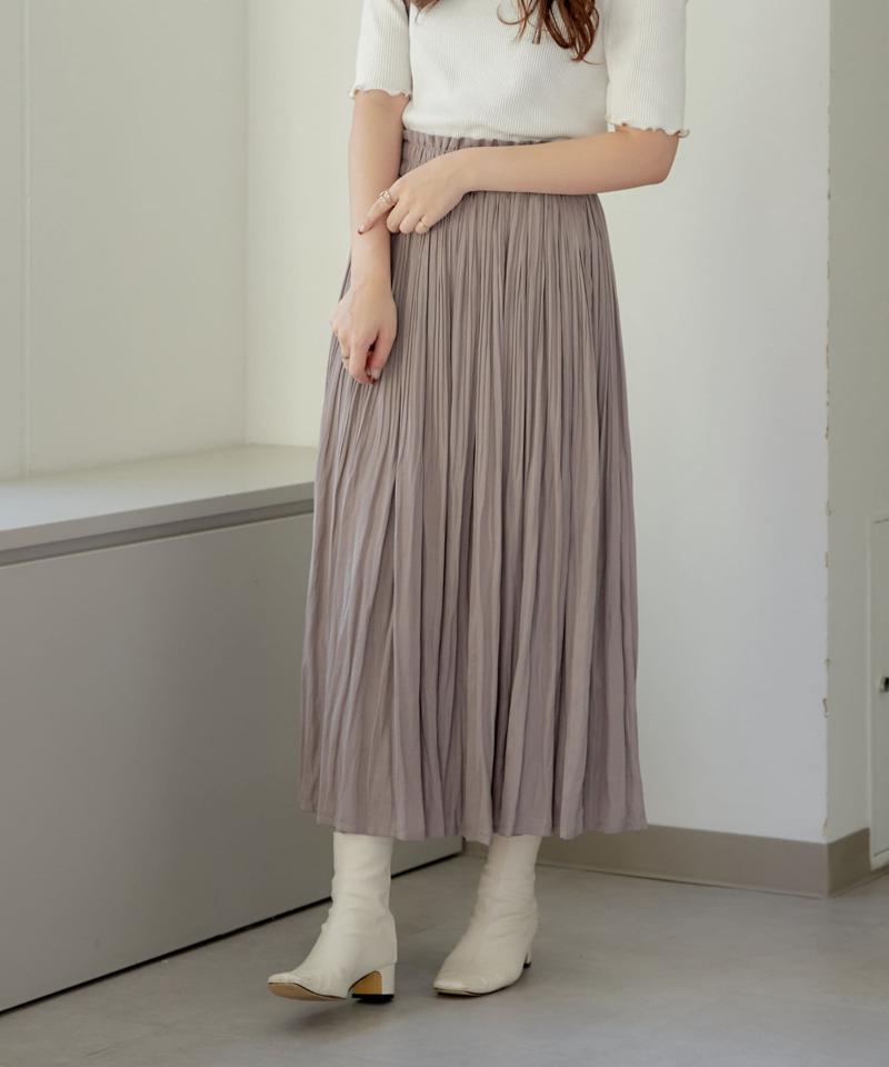 【nao】ヴィンテージサテンプリーツスカート