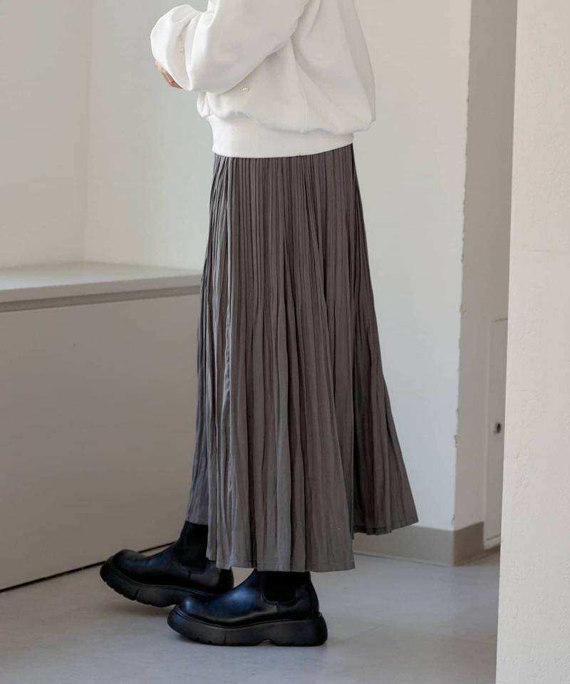 【nao】ヴィンテージサテンプリーツスカート