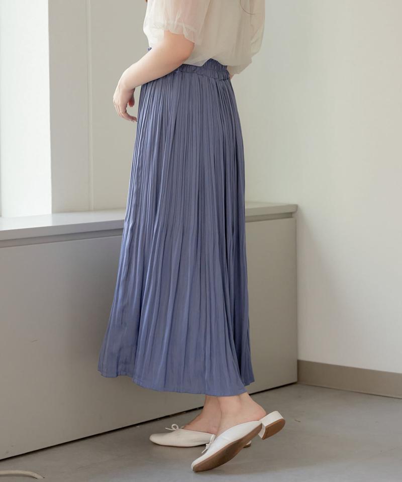 【nao】ヴィンテージサテンプリーツスカート