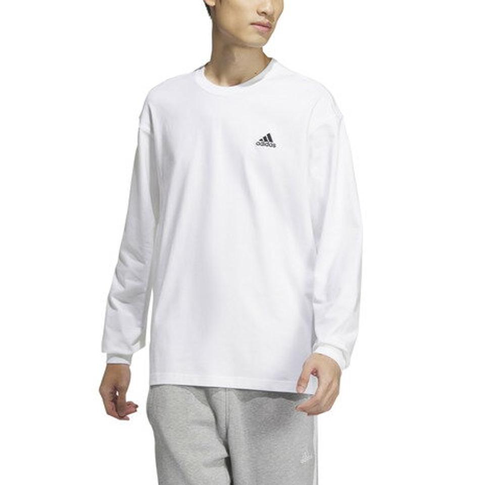 アディダス（adidas）（メンズ）エッセンシャルズ プラス ルーズフィット スモールロゴ 長袖Tシャツ KWF00-JF3977