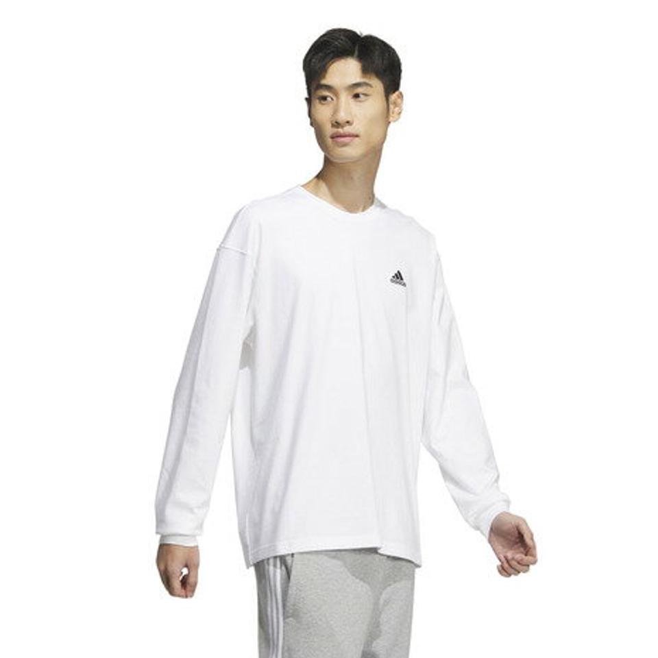 アディダス（adidas）（メンズ）エッセンシャルズ プラス ルーズフィット スモールロゴ 長袖Tシャツ KWF00-JF3977