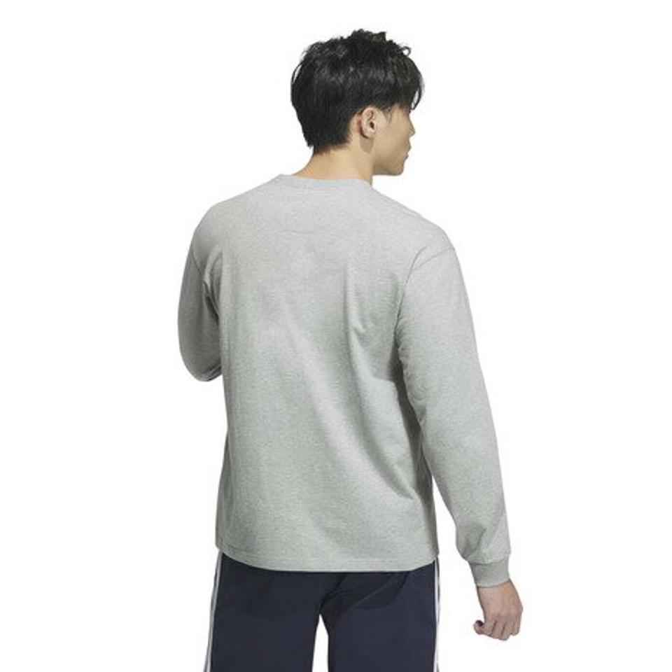 アディダス（adidas）（メンズ）エッセンシャルズ プラス ルーズフィット スモールロゴ 長袖Tシャツ KWF00-JF3927