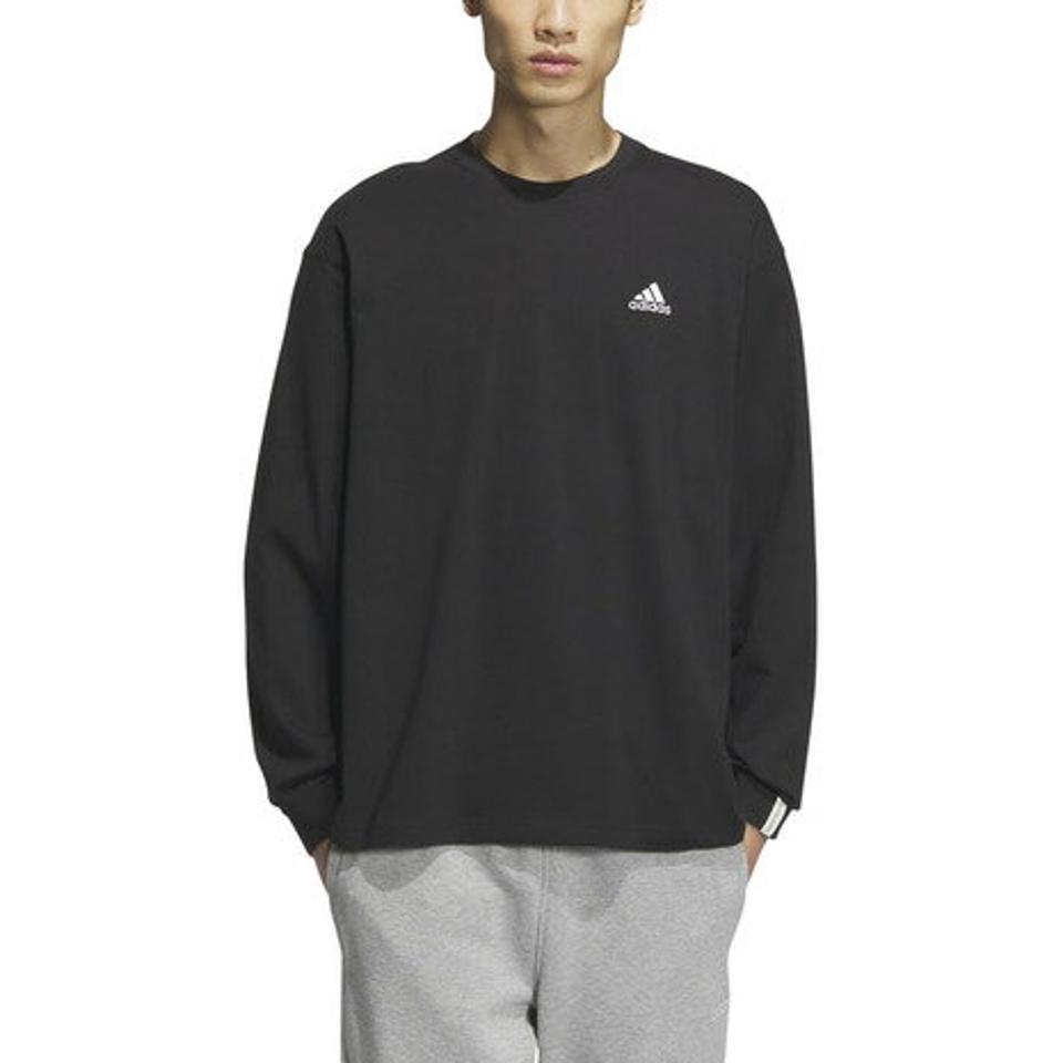 アディダス（adidas）（メンズ）エッセンシャルズ プラス ルーズフィット スモールロゴ 長袖Tシャツ KWF00