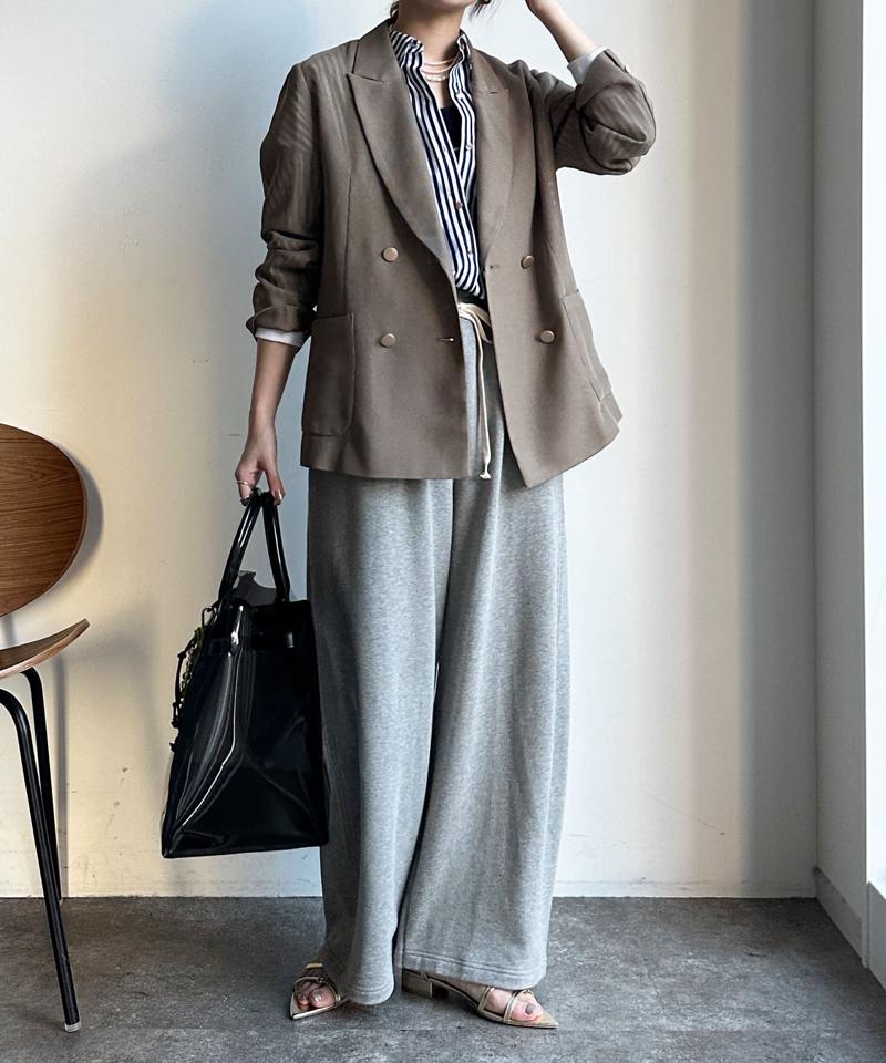 【マイナス3kgの華奢見えが叶う！】メッシュダブルジャケット