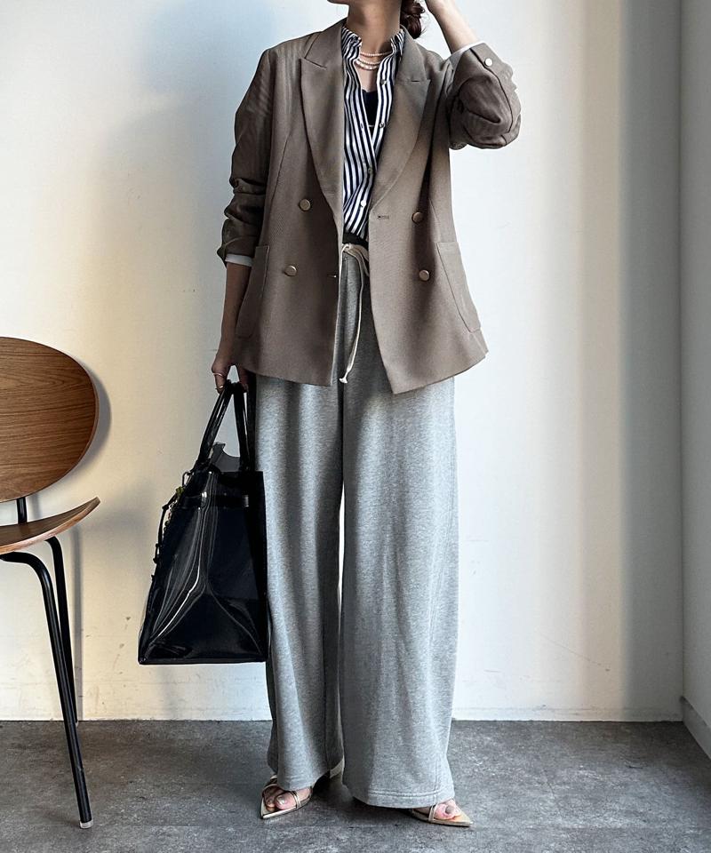 【マイナス3kgの華奢見えが叶う！】メッシュダブルジャケット