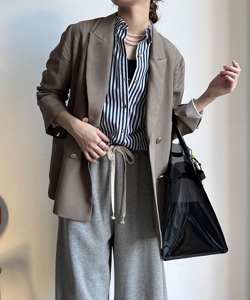 【マイナス3kgの華奢見えが叶う！】メッシュダブルジャケット