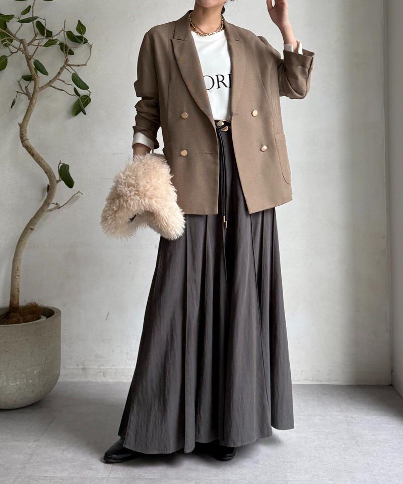 【マイナス3kgの華奢見えが叶う！】メッシュダブルジャケット