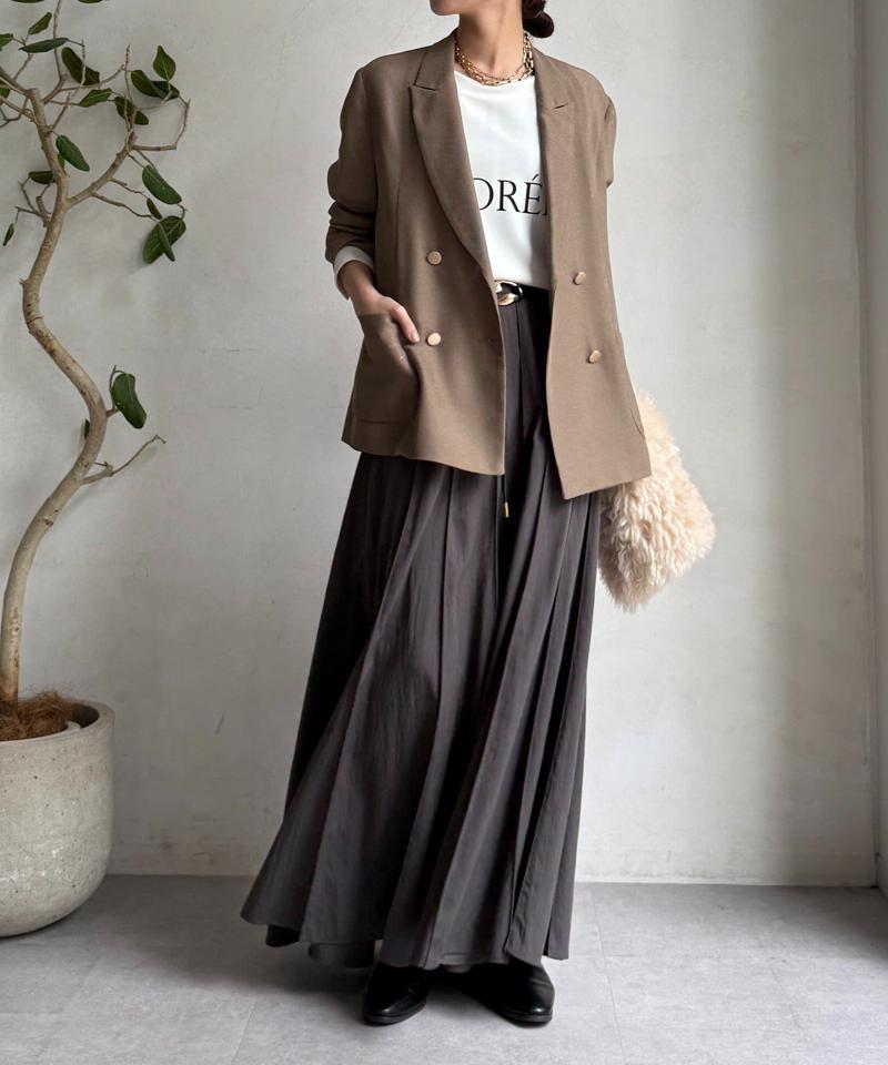 【マイナス3kgの華奢見えが叶う！】メッシュダブルジャケット