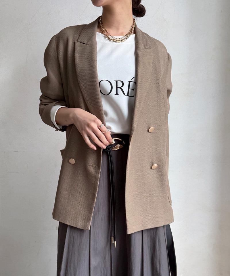 【マイナス3kgの華奢見えが叶う！】メッシュダブルジャケット