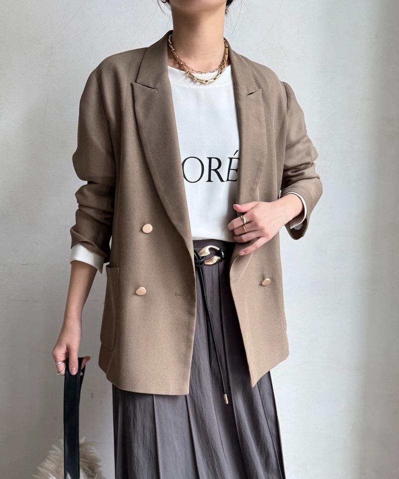 【マイナス3kgの華奢見えが叶う！】メッシュダブルジャケット