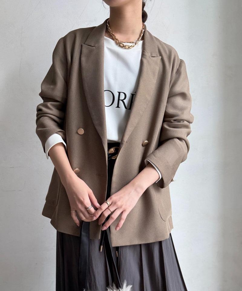 【マイナス3kgの華奢見えが叶う！】メッシュダブルジャケット