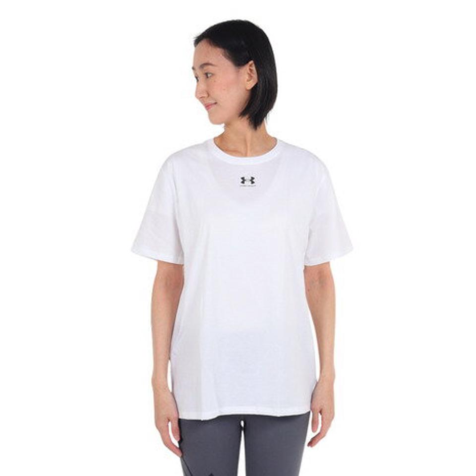 【20%OFFクーポン対象！3/7まで】アンダーアーマー（UNDER ARMOUR）（レディース）キャンパス オーバーサイズ ショートスリーブTシャツ 1387193 100