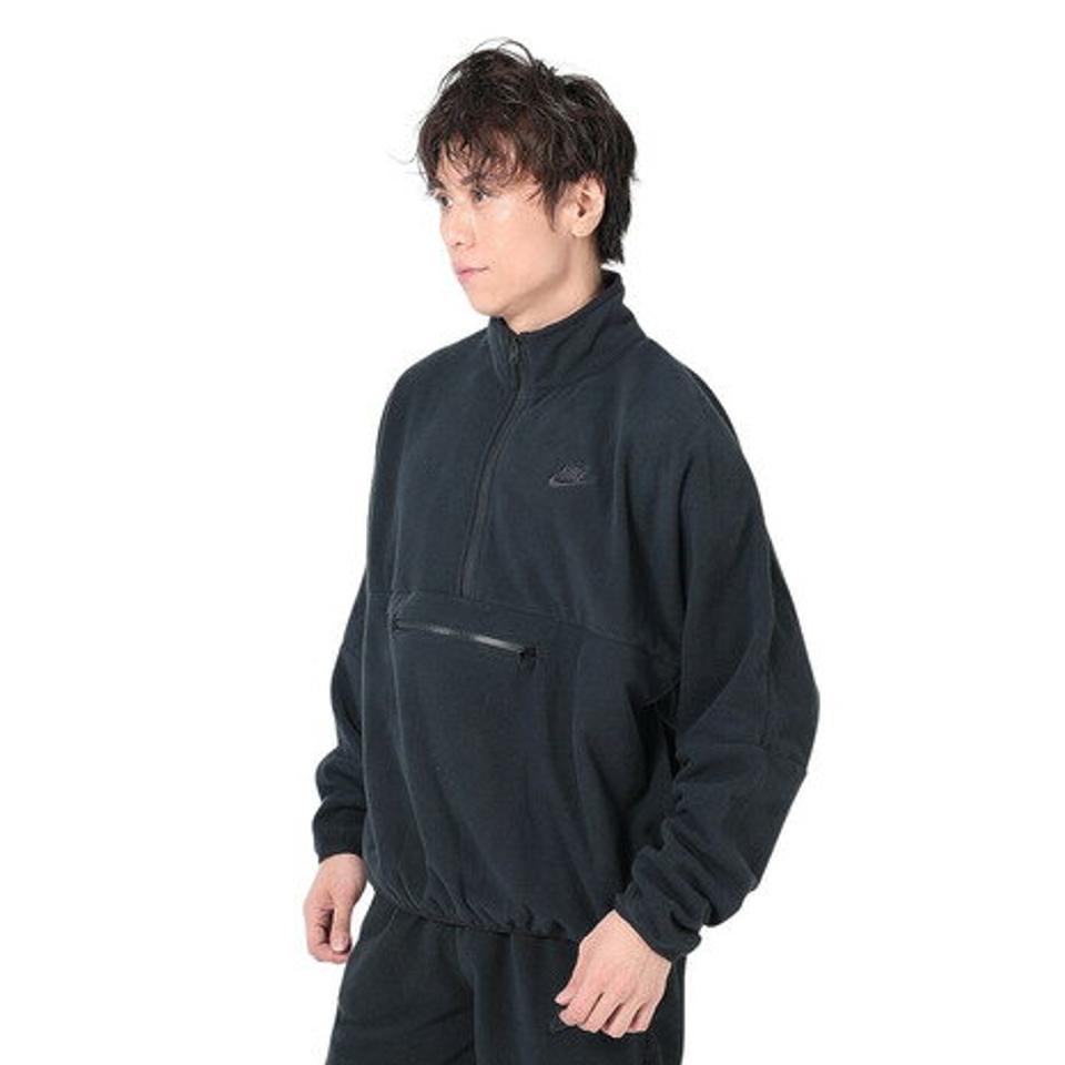 ナイキ（NIKE）（メンズ）トップス フリース プルオーバー ハーフジップ クラブ フリース+ 1/2ジップ フリース トップ 黒 DX0526-010