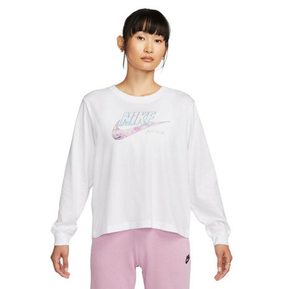 【3/25 24h限定 エントリー＆対象3店舗買い回りで最大P10倍！】ナイキ（NIKE）（レディース）長袖Tシャツ レディース NSW OC 1 ボクシー DV9946-100