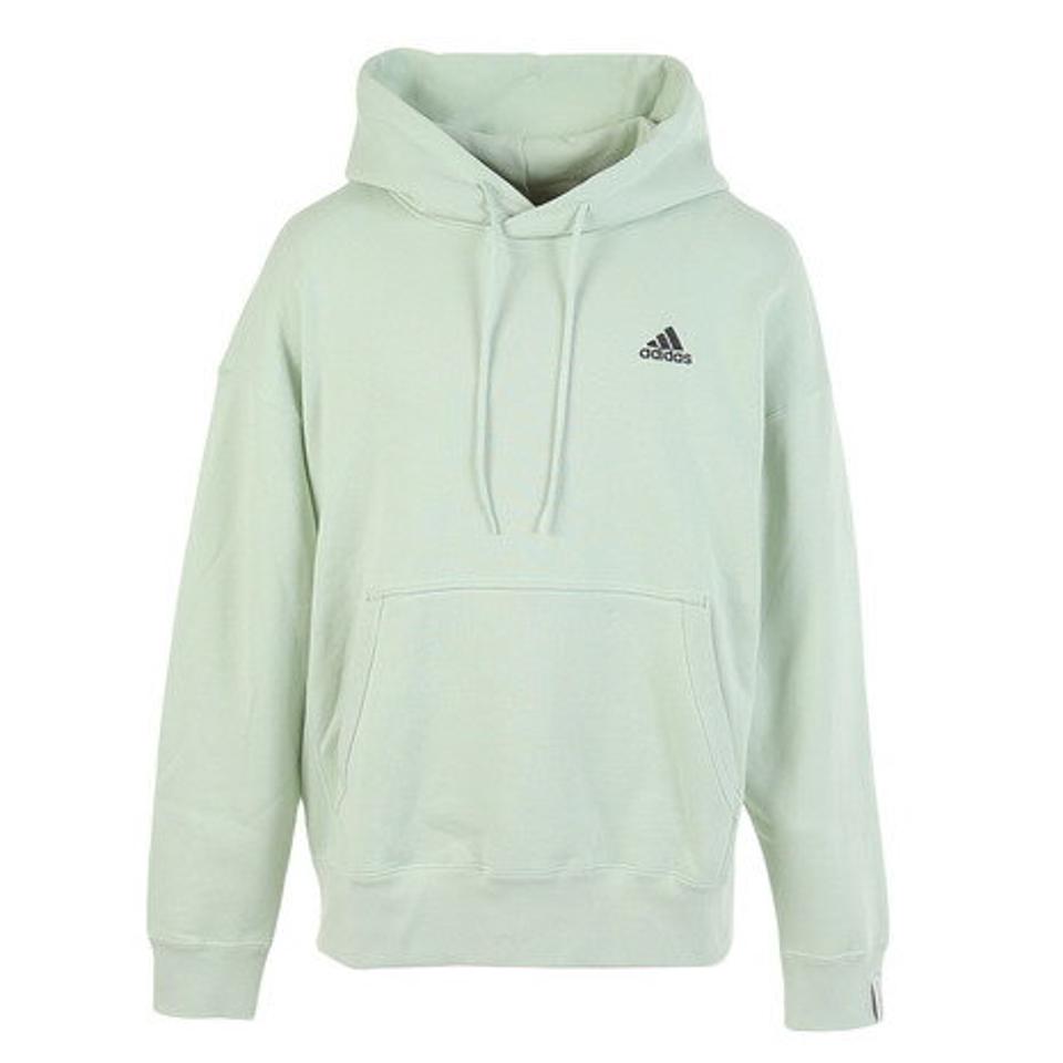 アディダス（adidas）（メンズ）エッセンシャルズ プラス ルーズフィット スモールロゴ フレンチテリー プルオーバーパーカー KWE97-JF3971