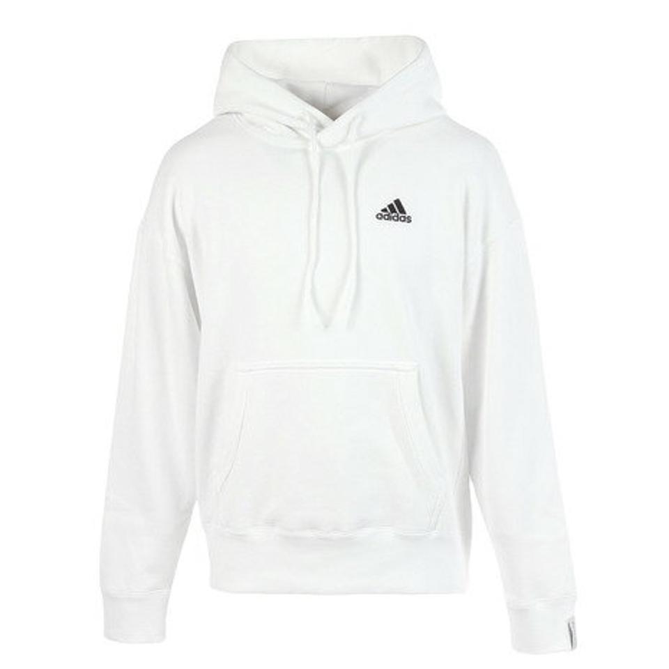 アディダス（adidas）（メンズ）エッセンシャルズ プラス ルーズフィット スモールロゴ フレンチテリー プルオーバーパーカー KWE97-JF3968