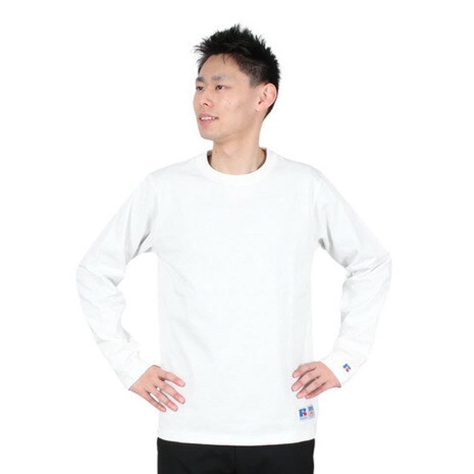 ラッセル（RUSSELL）（メンズ）ProCotton 長袖クルーネックTシャツ RBM24ES0004 WHT