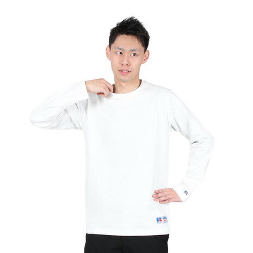 ラッセル（RUSSELL）（メンズ）ProCotton 長袖クルーネックTシャツ RBM24ES0004 WHT