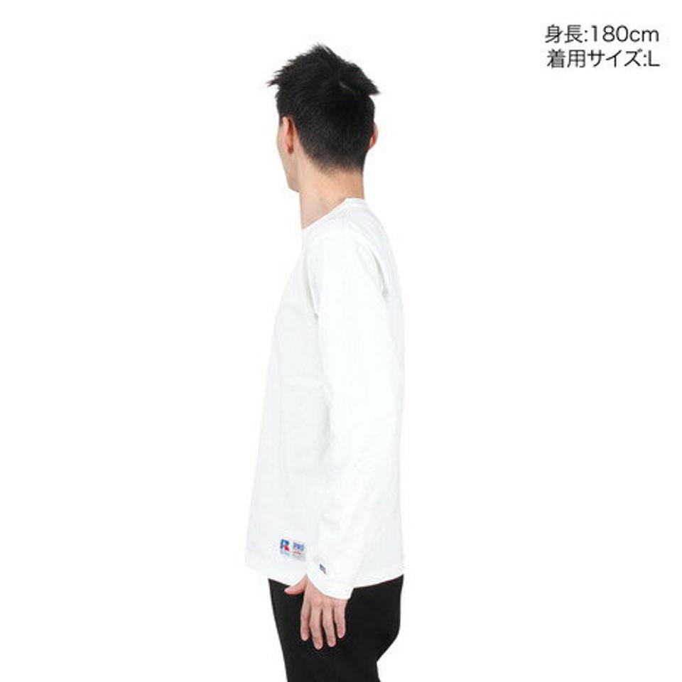 ラッセル（RUSSELL）（メンズ）ProCotton 長袖クルーネックTシャツ RBM24ES0004 WHT