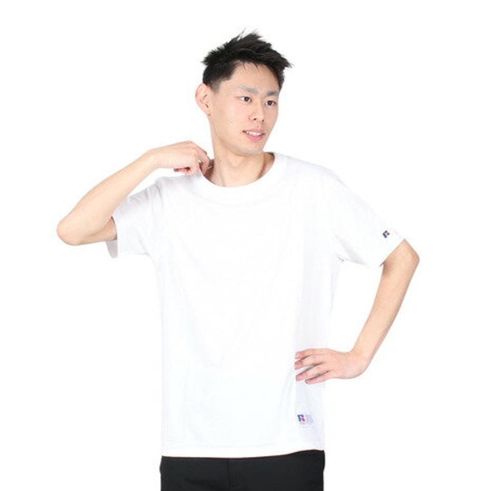 ラッセル（RUSSELL）（メンズ）T/C 半袖レギュラーTシャツ RBM24S0002 WHT