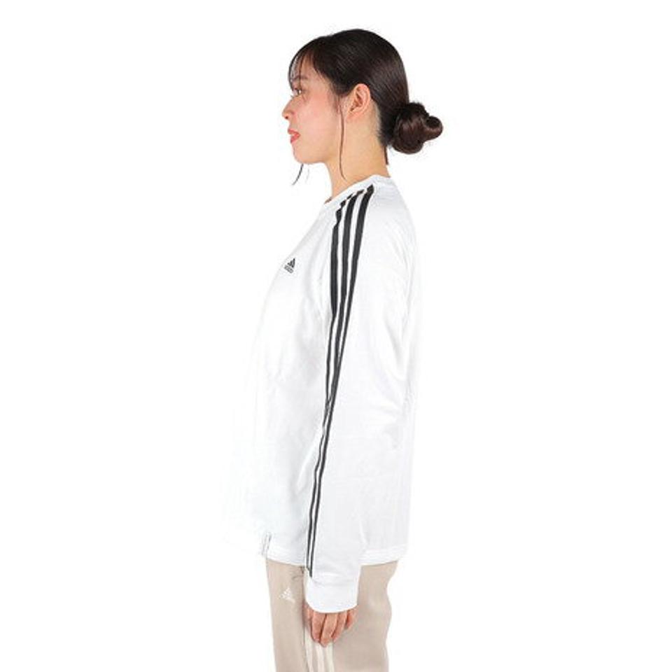アディダス（adidas）（レディース）エッセンシャルズ プラス 3ストライプ 長袖Tシャツ KVF78-JF1390
