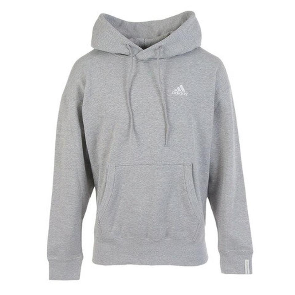 アディダス（adidas）（メンズ）エッセンシャルズ プラス ルーズフィット スモールロゴ フレンチテリー プルオーバーパーカー KWE97-JF3929