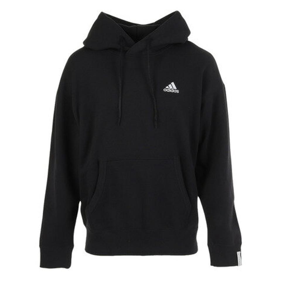 アディダス（adidas）（メンズ）エッセンシャルズ プラス ルーズフィット スモールロゴ フレンチテリー プルオーバーパーカー KWE97-JF3919