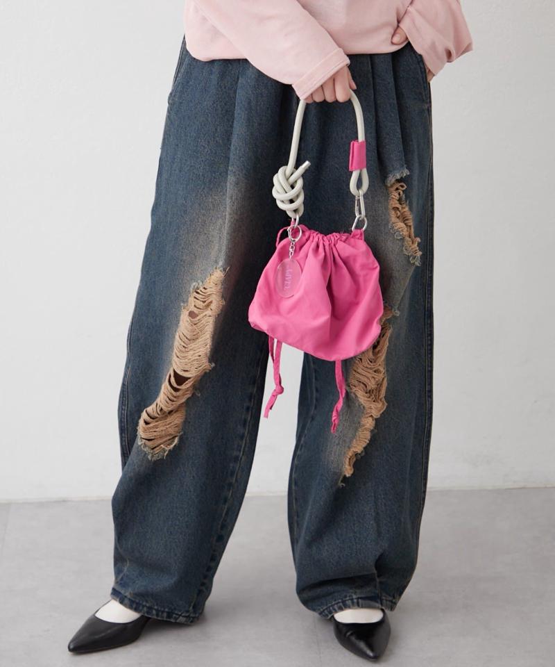 【UNISEX】2WAY巾着バッグ/WEB限定カラーあり/キーホルダー付き