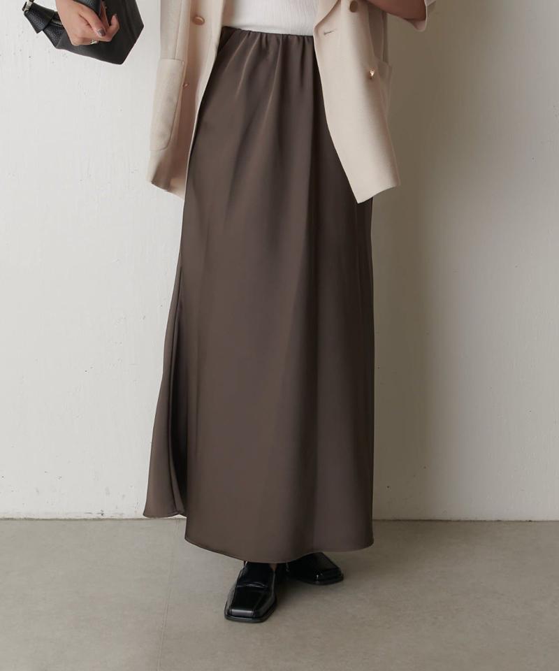 サテンマーメイドスカート