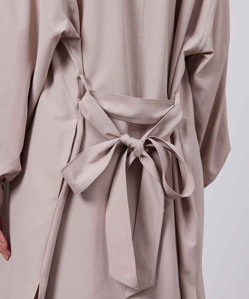 袖口リブ着流しコート