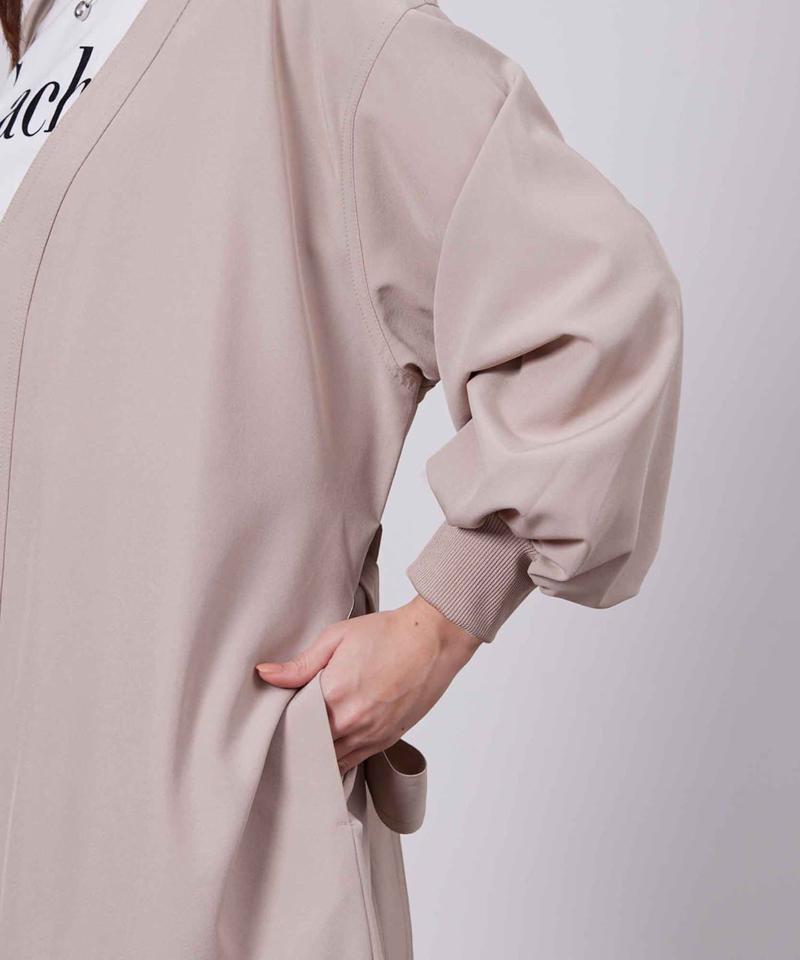 袖口リブ着流しコート