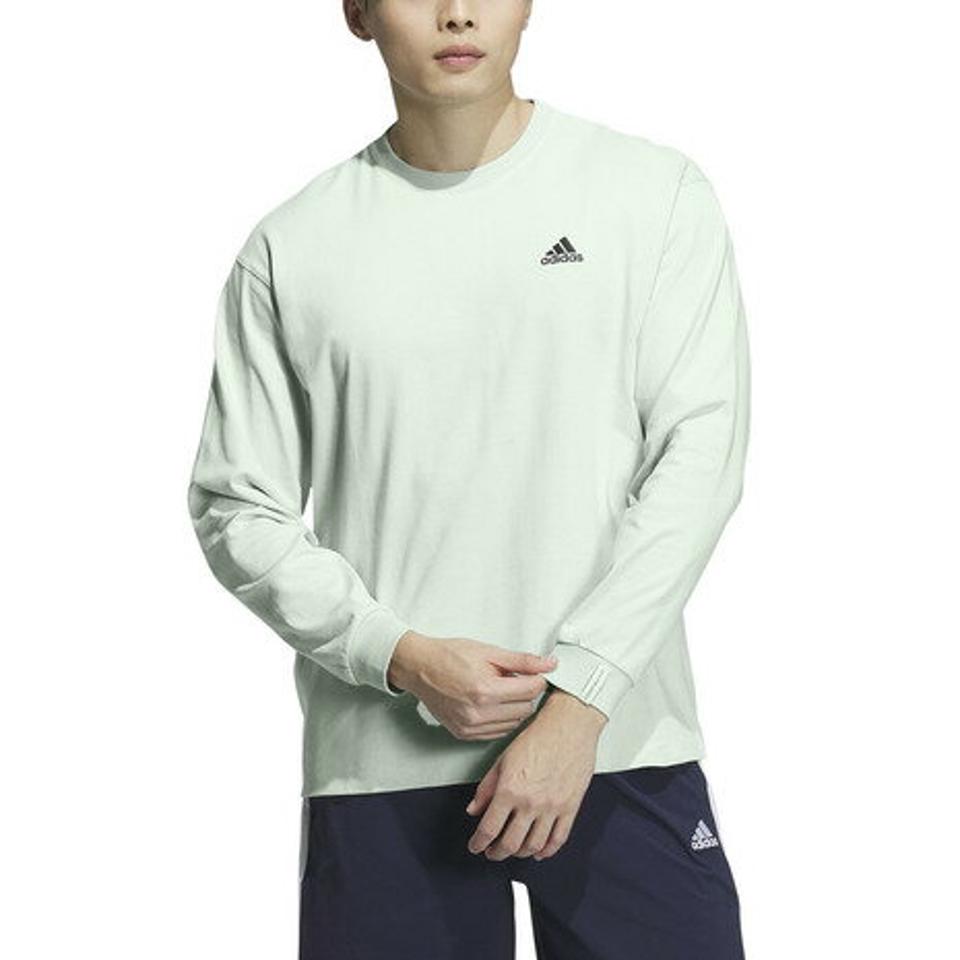 アディダス（adidas）（メンズ）エッセンシャルズプラス ルーズフィット スモールロゴ 長袖Tシャツ KWF00-JF3980