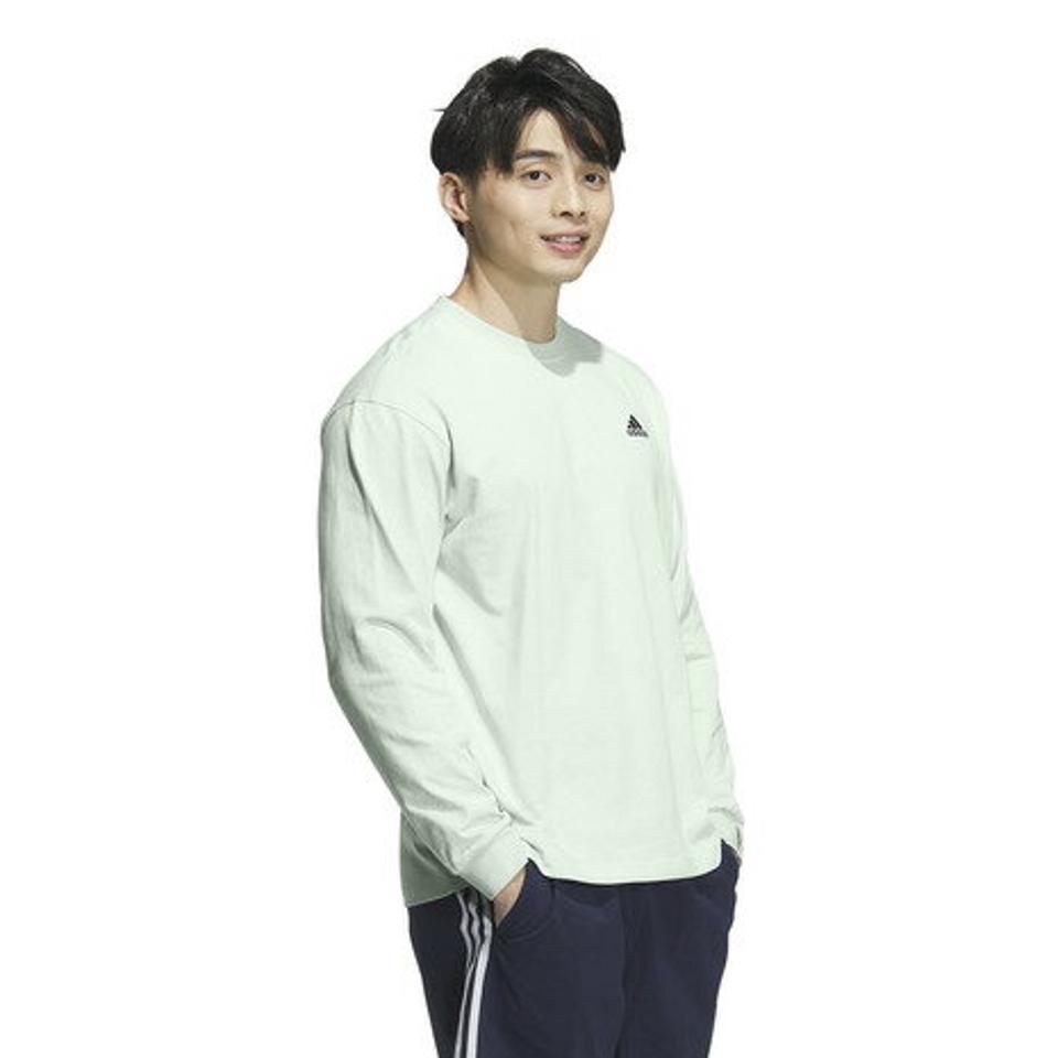 アディダス（adidas）（メンズ）エッセンシャルズプラス ルーズフィット スモールロゴ 長袖Tシャツ KWF00-JF3980