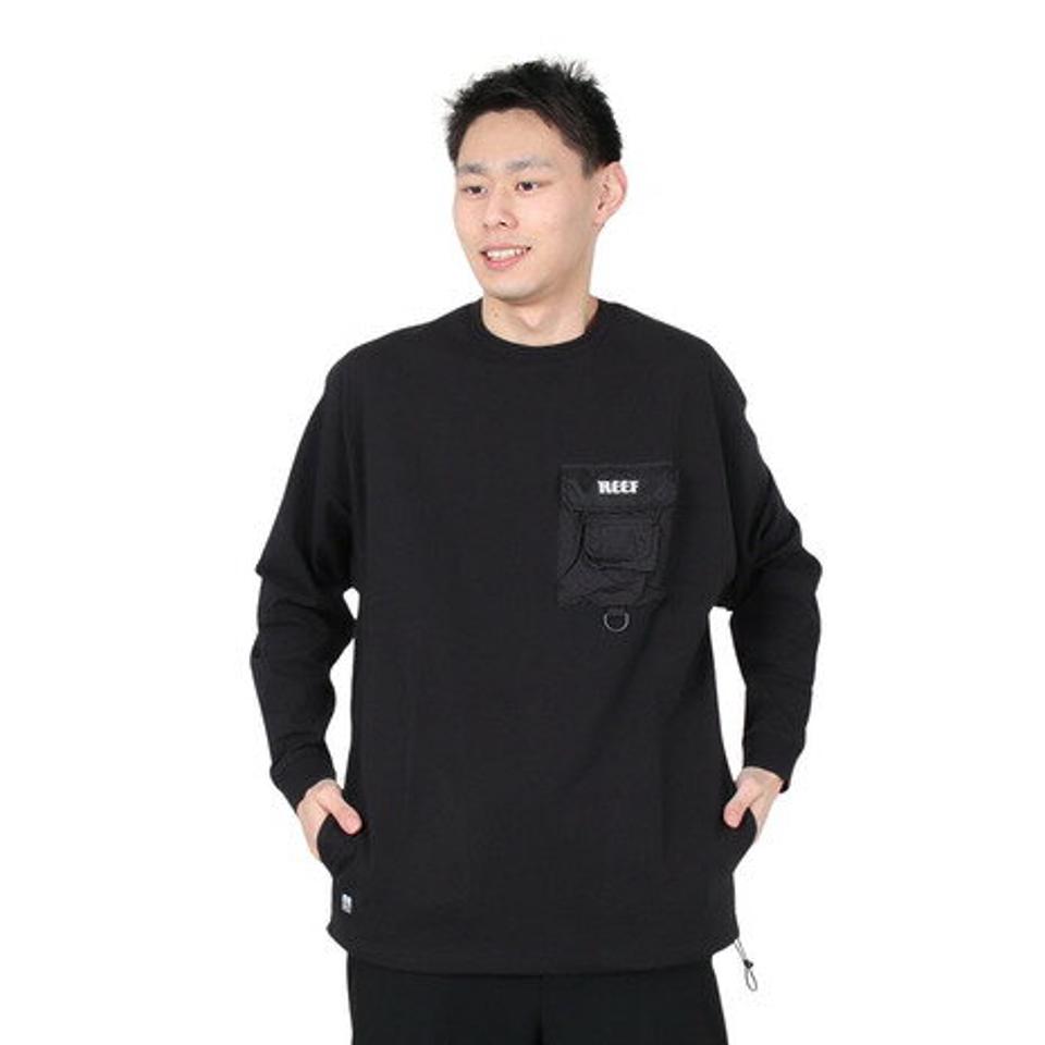 リーフ（REEF）（メンズ）長袖Tシャツ メンズ ポケット ロングスリーブ RFTEM2310-BLK