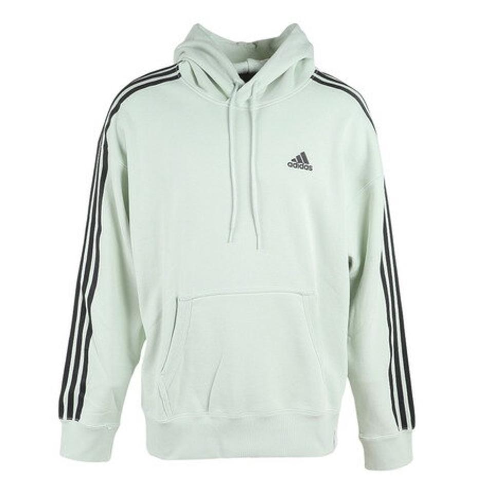 アディダス（adidas）（メンズ）エッセンシャルズプラス スリーストライプス フレンチテリー プルオーバーパーカー KWF08-JF3986