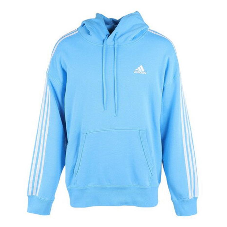 アディダス（adidas）（メンズ）エッセンシャルズプラス スリーストライプス フレンチテリー プルオーバーパーカー KWF08-JF3985