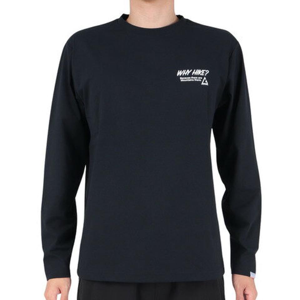 ロジャーエーガー（ROGEREGGER）（メンズ）長袖Tシャツ ロンT WHY HIKE RE23FUK5610002 BLK ブラック