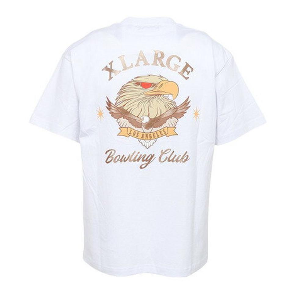エクストララージ（XLARGE）（メンズ、レディース）半袖Tシャツメンズ BOWLING CLUB 101232011038-WHITE