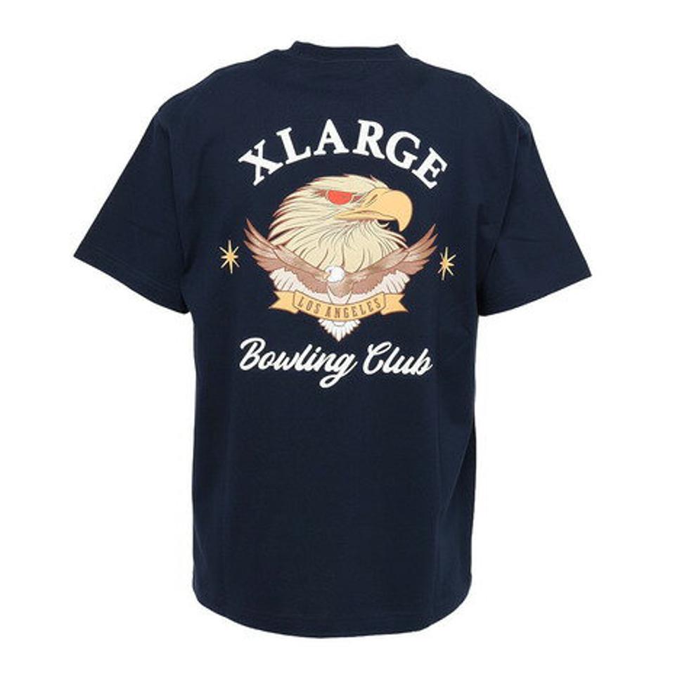 エクストララージ（XLARGE）（メンズ、レディース）半袖Tシャツ メンズ BOWLING CLUB 101232011038-NAVY