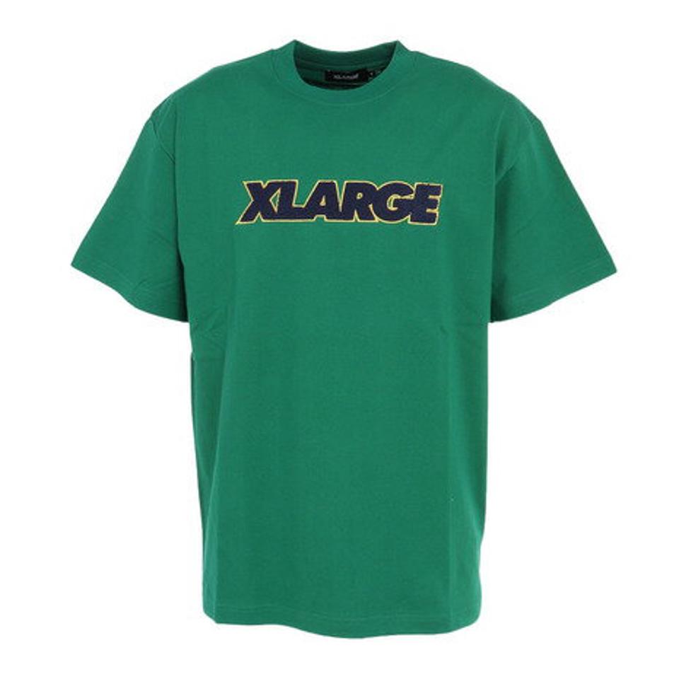 エクストララージ（XLARGE）（メンズ、レディース）半袖Tシャツ メンズ CHENILLE STANDARD 101232011023-GREEN