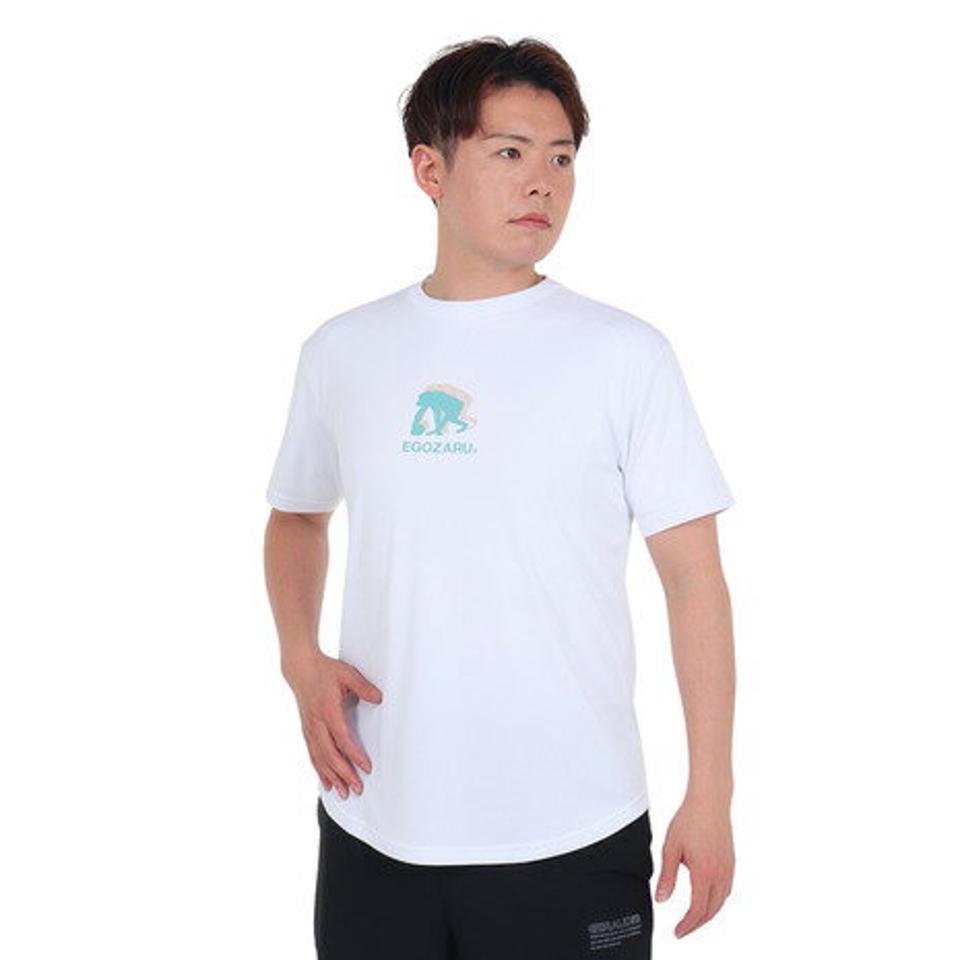 エゴザル（EGOZARU）（メンズ、レディース）バスケットボールウェア ワイドジオメトリック バックプリント Tシャツ EZST-S2306-033